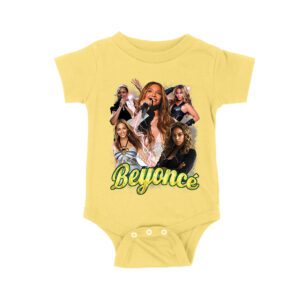 Multi-Image Singing Beyonce Graphic T-Shirt with Spark Effects Unisex Baby Jersey