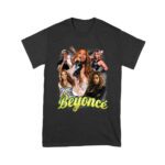 Multi-Image Singing Beyonce Graphic T-Shirt with Spark Effects Unisex Youth – Viva Party