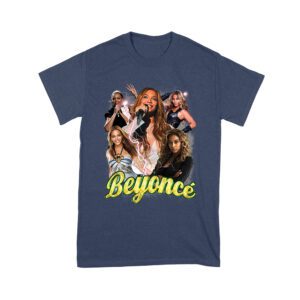 Multi-Image Singing Beyonce Graphic T-Shirt with Spark Effects Unisex Youth