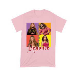 Color Block Beyonce Portrait T-Shirt with Artistic Text Design Unisex Toddler