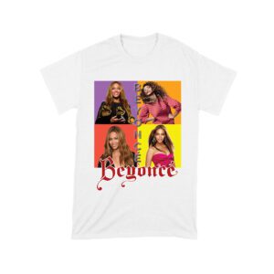 Color Block Beyonce Portrait T-Shirt with Artistic Text Design Unisex Toddler