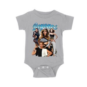 Blue Text Beyonce Graphic Tee with Elegant Fashion and Confidence Unisex Baby Jersey