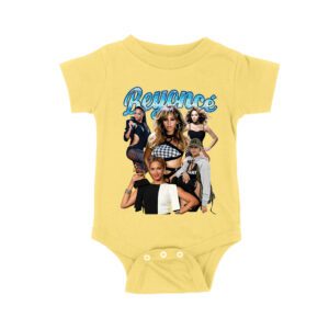 Blue Text Beyonce Graphic Tee with Elegant Fashion and Confidence Unisex Baby Jersey