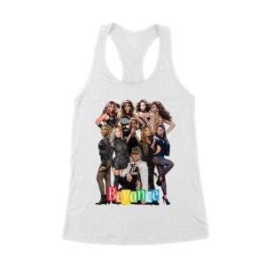 Powerful Group Pose Beyonce T-Shirt Featuring Fashion Looks and Attitude Women's Racerback Tank Top