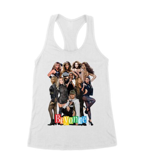 Powerful Group Pose Beyonce T-Shirt Featuring Fashion Looks and Attitude Women's Racerback Tank Top