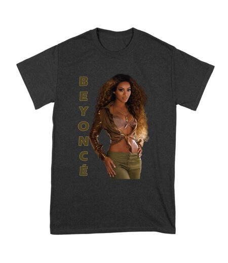 Golden Glam Beyonce Graphic T-Shirt with Vertical Bold Lettering Unisex Youth – Viva Party