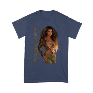 Golden Glam Beyonce Graphic T-Shirt with Vertical Bold Lettering Unisex Youth