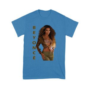 Golden Glam Beyonce Graphic T-Shirt with Vertical Bold Lettering Unisex Youth