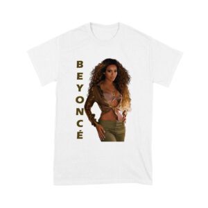 Golden Glam Beyonce Graphic T-Shirt with Vertical Bold Lettering Unisex Youth