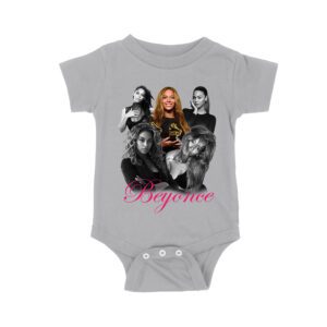 Black and White Beyonce Portrait T-Shirt with Touch of Color Contrast Unisex Baby Jersey