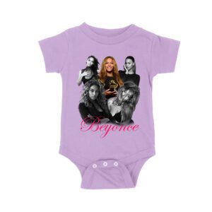 Black and White Beyonce Portrait T-Shirt with Touch of Color Contrast Unisex Baby Jersey