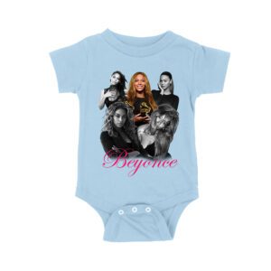 Black and White Beyonce Portrait T-Shirt with Touch of Color Contrast Unisex Baby Jersey