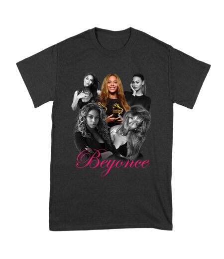 Black and White Beyonce Portrait T-Shirt with Touch of Color Contrast Unisex Youth – Viva Party