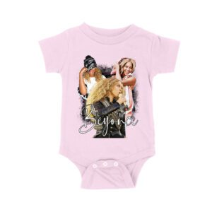 Beyonce Candid Moments Graphic Tee with Happy Expressions and Singing Style Unisex Baby Jersey