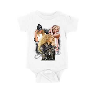 Beyonce Candid Moments Graphic Tee with Happy Expressions and Singing Style Unisex Baby Jersey