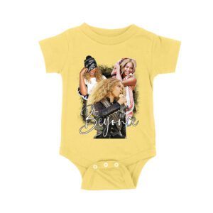 Beyonce Candid Moments Graphic Tee with Happy Expressions and Singing Style Unisex Baby Jersey