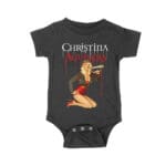 Retro Pin-Up Style Christina Aguilera T-Shirt with Red Microphone Pose Unisex Baby Jersey – Viva Party