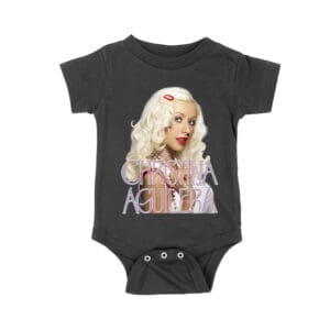 Classic Christina Aguilera Blonde Look T-Shirt with Soft Pink Logo Unisex Baby Jersey – Viva Party