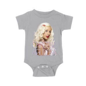 Classic Christina Aguilera Blonde Look T-Shirt with Soft Pink Logo Unisex Baby Jersey