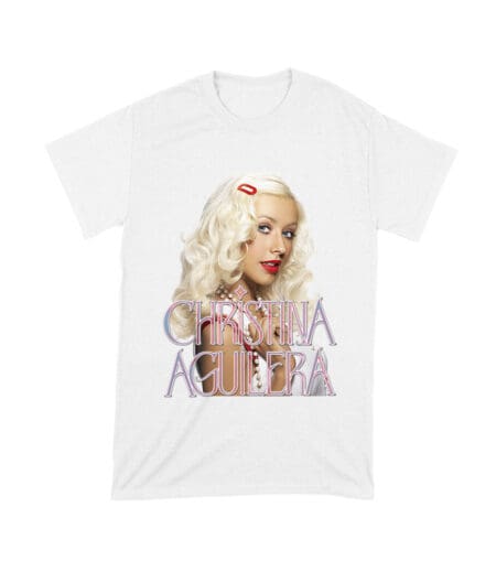 Classic Christina Aguilera Blonde Look T-Shirt with Soft Pink Logo Unisex Toddler