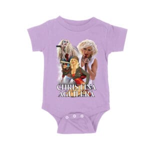 Stage Performance Christina Aguilera T-Shirt with Bold Singing Moments Unisex Baby Jersey