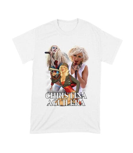 Stage Performance Christina Aguilera T-Shirt with Bold Singing Moments Unisex Toddler