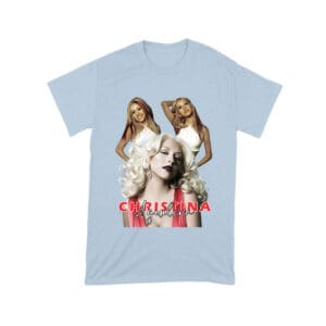 Sassy Christina Aguilera T-Shirt with Red Dress and Confident Expression Unisex Toddler