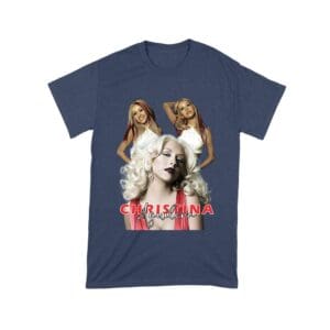 Sassy Christina Aguilera T-Shirt with Red Dress and Confident Expression Unisex Toddler