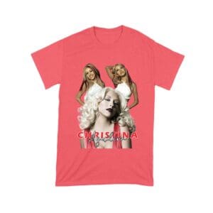 Sassy Christina Aguilera T-Shirt with Red Dress and Confident Expression Unisex Toddler