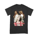 Sassy Christina Aguilera T-Shirt with Red Dress and Confident Expression Unisex Youth – Viva Party