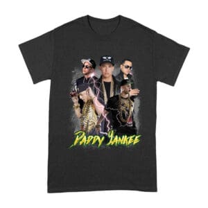 Daddy Yankee Bold Stage Performance Portrait T-Shirt with Lightning Effects Unisex Adult – Viva Party