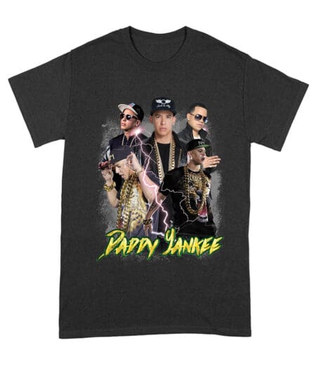 Daddy Yankee Bold Stage Performance Portrait T-Shirt with Lightning Effects Unisex Adult – Viva Party