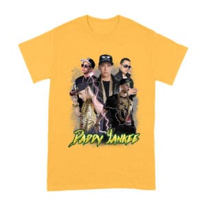 Daddy Yankee Bold Stage Performance Portrait T-Shirt with Lightning Effects Unisex Adult