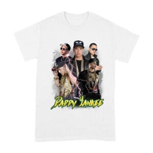 Daddy Yankee Bold Stage Performance Portrait T-Shirt with Lightning Effects Unisex Adult