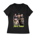 Daddy Yankee Bold Stage Performance Portrait T-Shirt with Lightning Effects Women Jersey V-Neck – Viva Party
