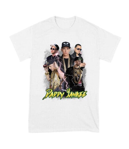 Daddy Yankee Bold Stage Performance Portrait T-Shirt with Lightning Effects Unisex Youth