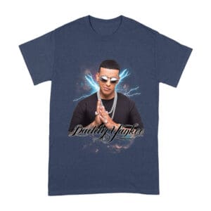 Daddy Yankee Retro Laser Energy Design T-Shirt with Neon Highlights Unisex Adult