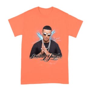 Daddy Yankee Retro Laser Energy Design T-Shirt with Neon Highlights Unisex Adult