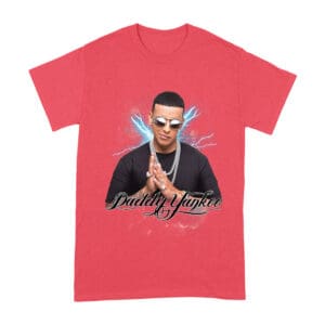 Daddy Yankee Retro Laser Energy Design T-Shirt with Neon Highlights Unisex Adult