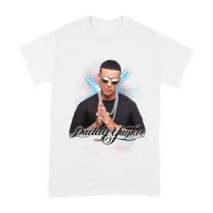 Daddy Yankee Retro Laser Energy Design T-Shirt with Neon Highlights Unisex Adult