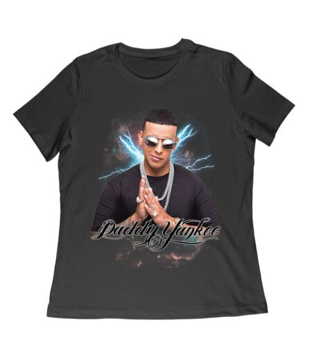 Daddy Yankee Retro Laser Energy Design T-Shirt with Neon Highlights Women Relaxed – Viva Party