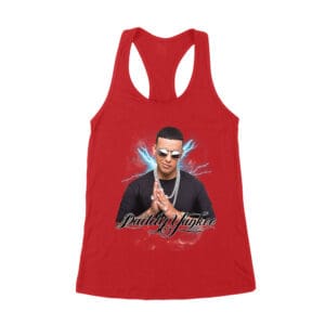 Daddy Yankee Retro Laser Energy Design T-Shirt with Neon Highlights Women's Racerback Tank Top