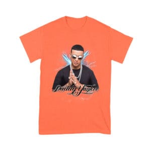 Daddy Yankee Retro Laser Energy Design T-Shirt with Neon Highlights Unisex Youth
