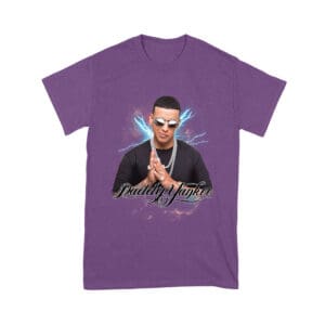 Daddy Yankee Retro Laser Energy Design T-Shirt with Neon Highlights Unisex Youth