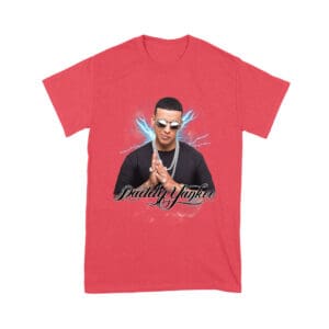 Daddy Yankee Retro Laser Energy Design T-Shirt with Neon Highlights Unisex Youth