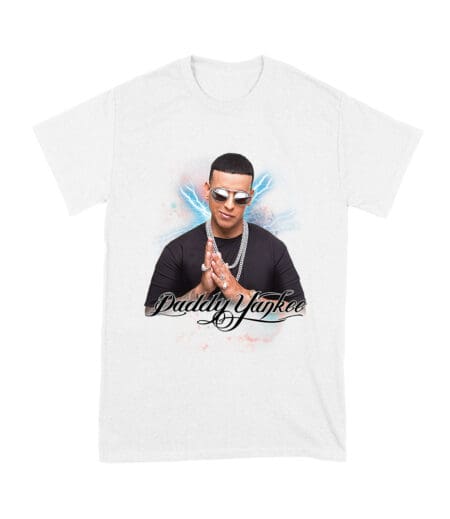 Daddy Yankee Retro Laser Energy Design T-Shirt with Neon Highlights Unisex Youth