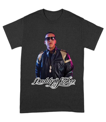 Daddy Yankee Collage T-Shirt with Multiple Action Poses and Signature Unisex Adult – Viva Party