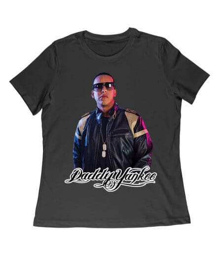 Daddy Yankee Collage T-Shirt with Multiple Action Poses and Signature Women Relaxed – Viva Party