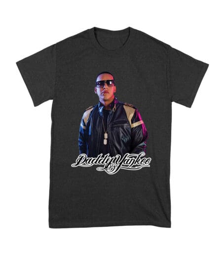Daddy Yankee Collage T-Shirt with Multiple Action Poses and Signature Unisex Youth – Viva Party