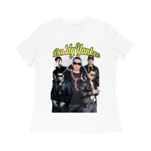 Daddy Yankee Classic Portrait T-Shirt with Hat and Reflective Glow Women Relaxed